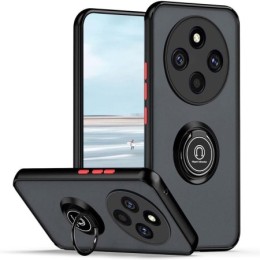 Funda Mate con Borde Negro y Anillo Giratorio 360 para Xiaomi Poco C75