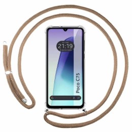 Funda Colgante Transparente para Xiaomi Poco C75 con Cordon Camel