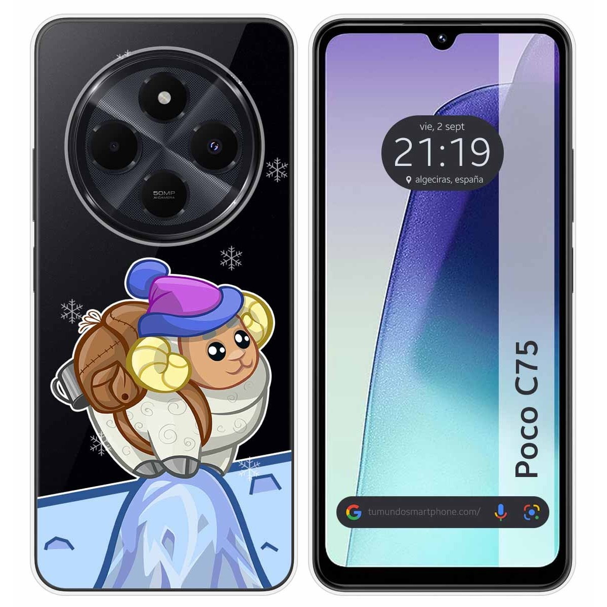 Funda Silicona Transparente para Xiaomi Poco C75 diseño Cabra Dibujos