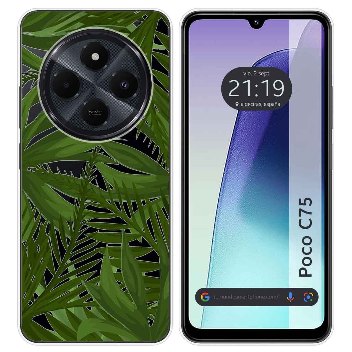 Funda Silicona Transparente para Xiaomi Poco C75 diseño Jungla Dibujos