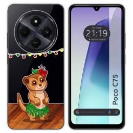 Funda Silicona Transparente para Xiaomi Poco C75 diseño Suricata Dibujos