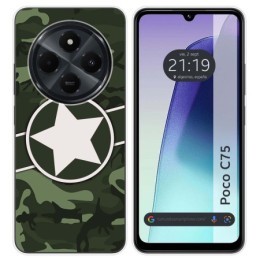 Funda Silicona para Xiaomi Poco C75 diseño Camuflaje 01 Dibujos