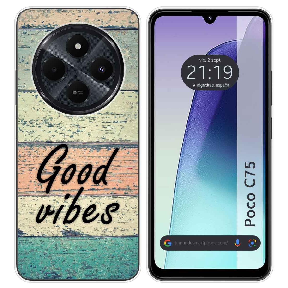 Funda Silicona para Xiaomi Poco C75 diseño Madera 01 Dibujos