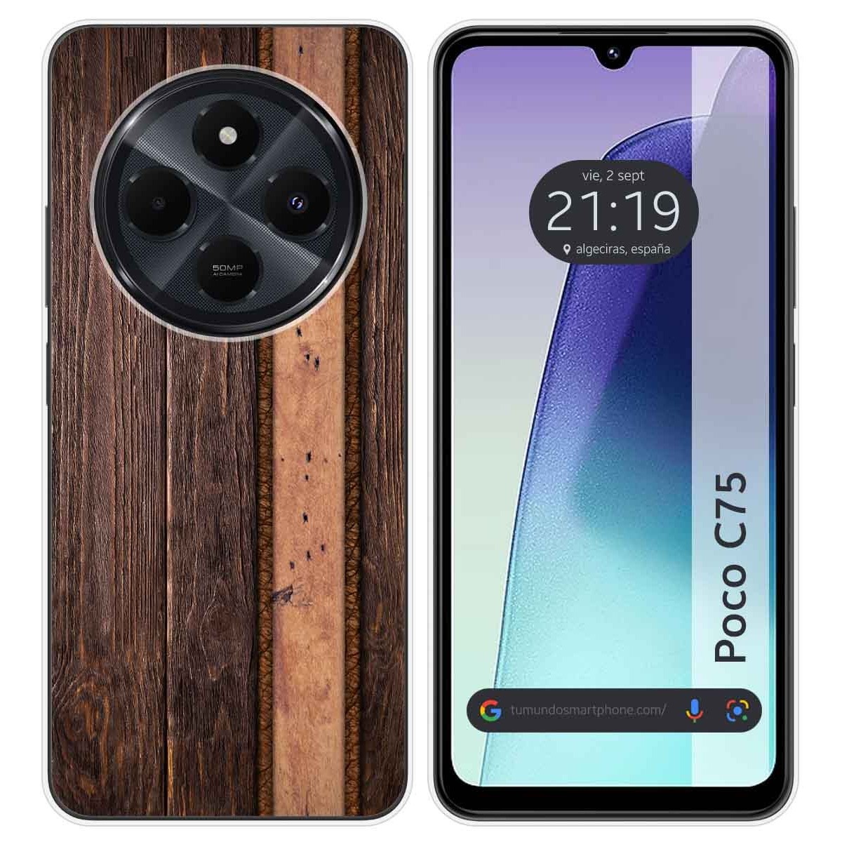 Funda Silicona para Xiaomi Poco C75 diseño Madera 05 Dibujos