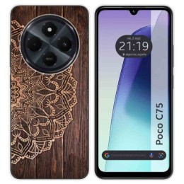 Funda Silicona para Xiaomi Poco C75 diseño Madera 06 Dibujos