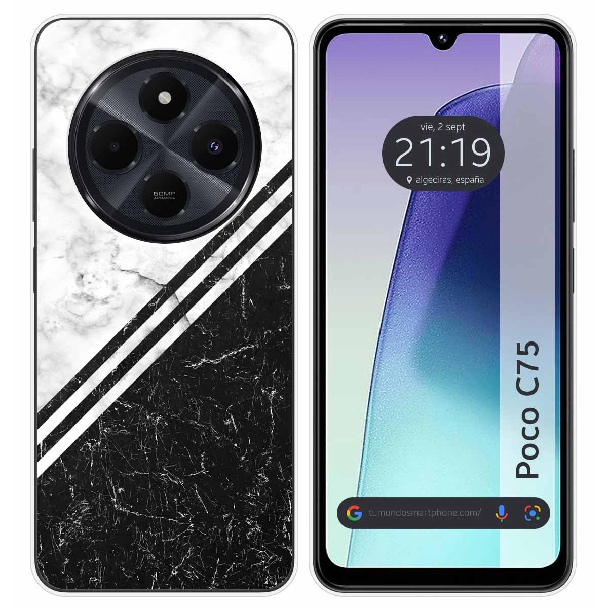 Funda Silicona para Xiaomi Poco C75 diseño Mármol 01 Dibujos