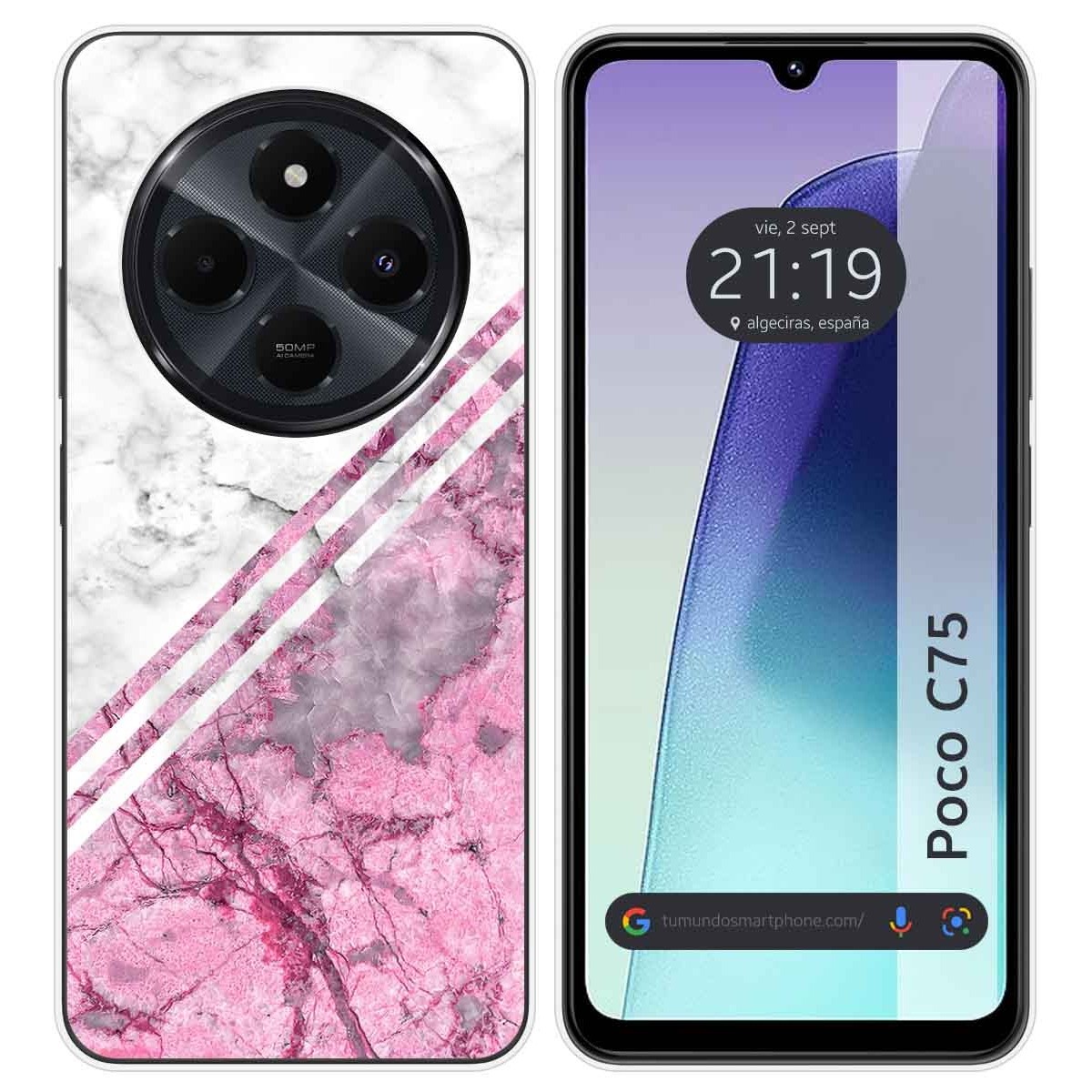 Funda Silicona para Xiaomi Poco C75 diseño Mármol 03 Dibujos