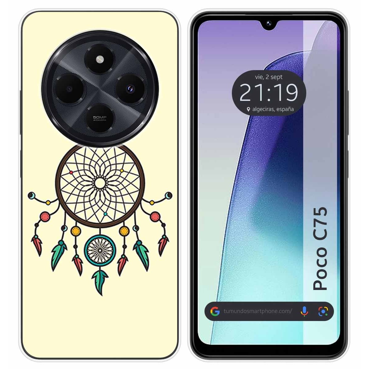 Funda Silicona para Xiaomi Poco C75 diseño Atrapasueños Dibujos