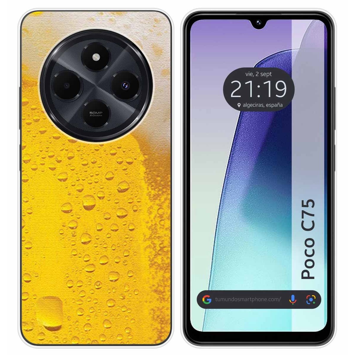 Funda Silicona para Xiaomi Poco C75 diseño Cerveza Dibujos