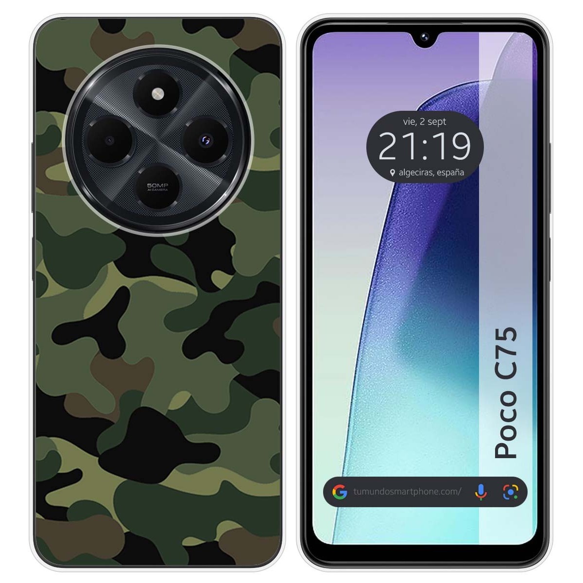 Funda Silicona para Xiaomi Poco C75 diseño Camuflaje Dibujos