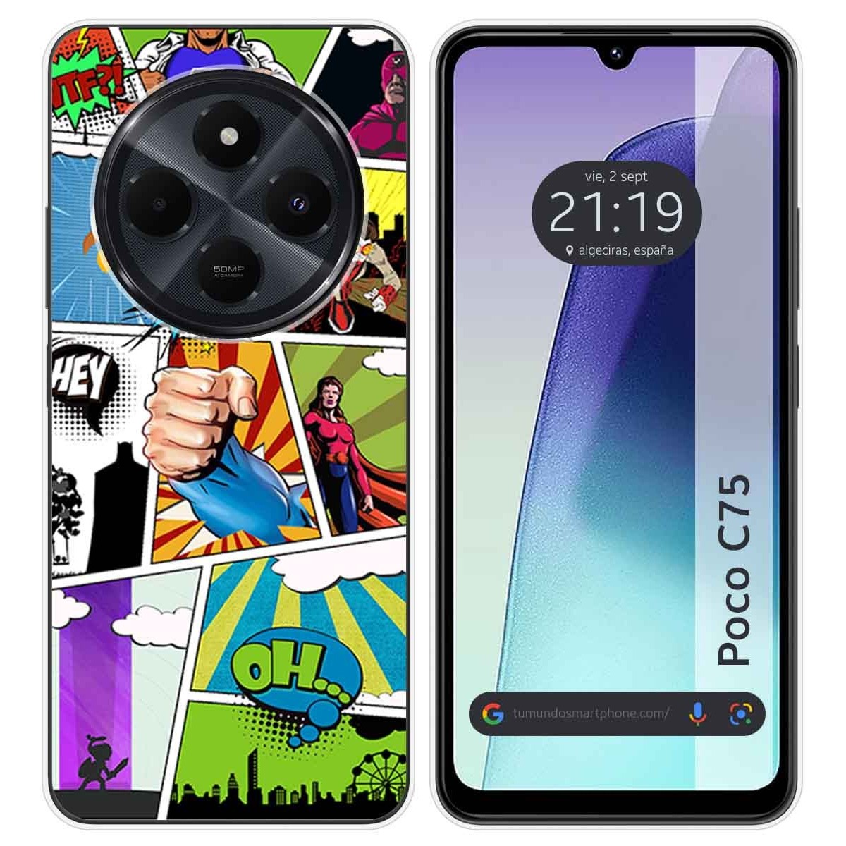 Funda Silicona para Xiaomi Poco C75 diseño Comic Dibujos