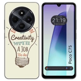 Funda Silicona para Xiaomi Poco C75 diseño Creativity Dibujos