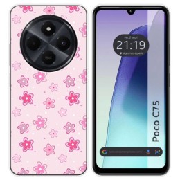 Funda Silicona para Xiaomi Poco C75 diseño Flores Dibujos