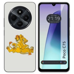 Funda Silicona para Xiaomi Poco C75 diseño Leones Dibujos