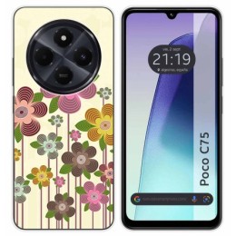 Funda Silicona para Xiaomi Poco C75 diseño Primavera En Flor Dibujos