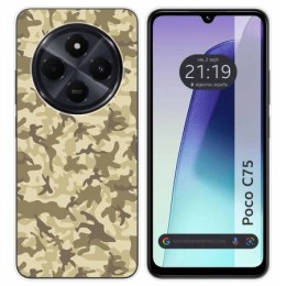 Funda Silicona para Xiaomi Poco C75 diseño Sand Camuflaje Dibujos