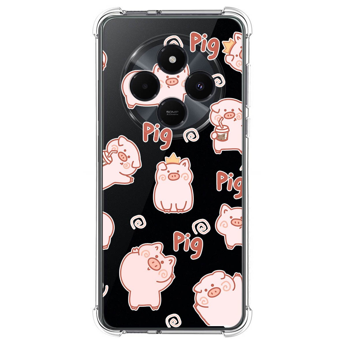 Funda Silicona Antigolpes para Xiaomi Poco C75 diseño Cerdos Dibujos