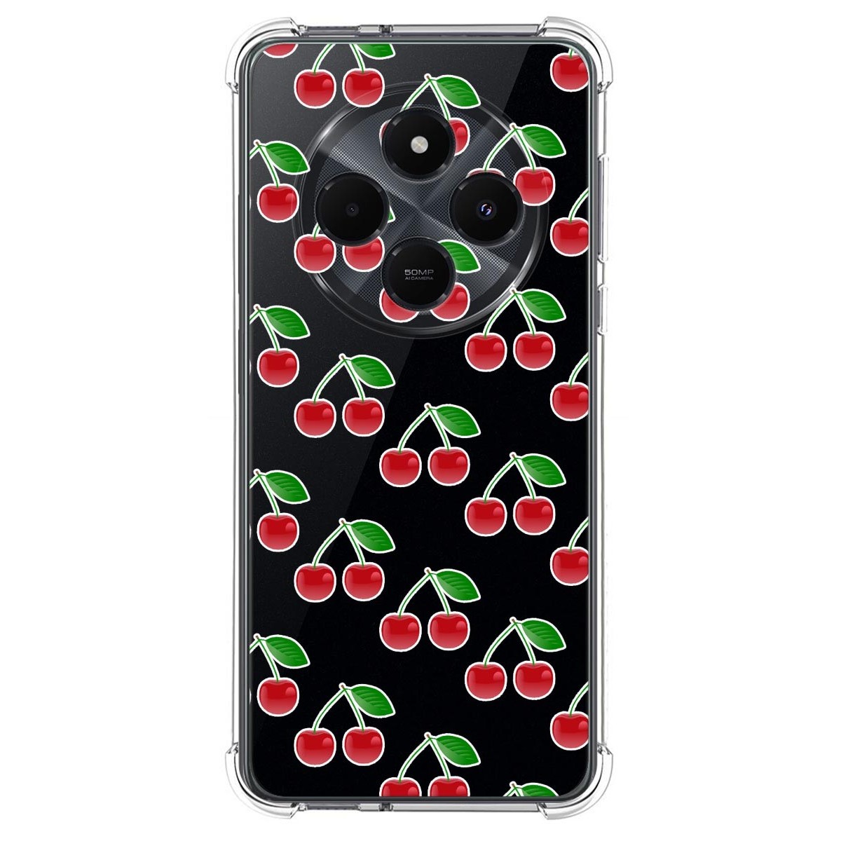 Funda Silicona Antigolpes para Xiaomi Poco C75 diseño Cerezas Dibujos