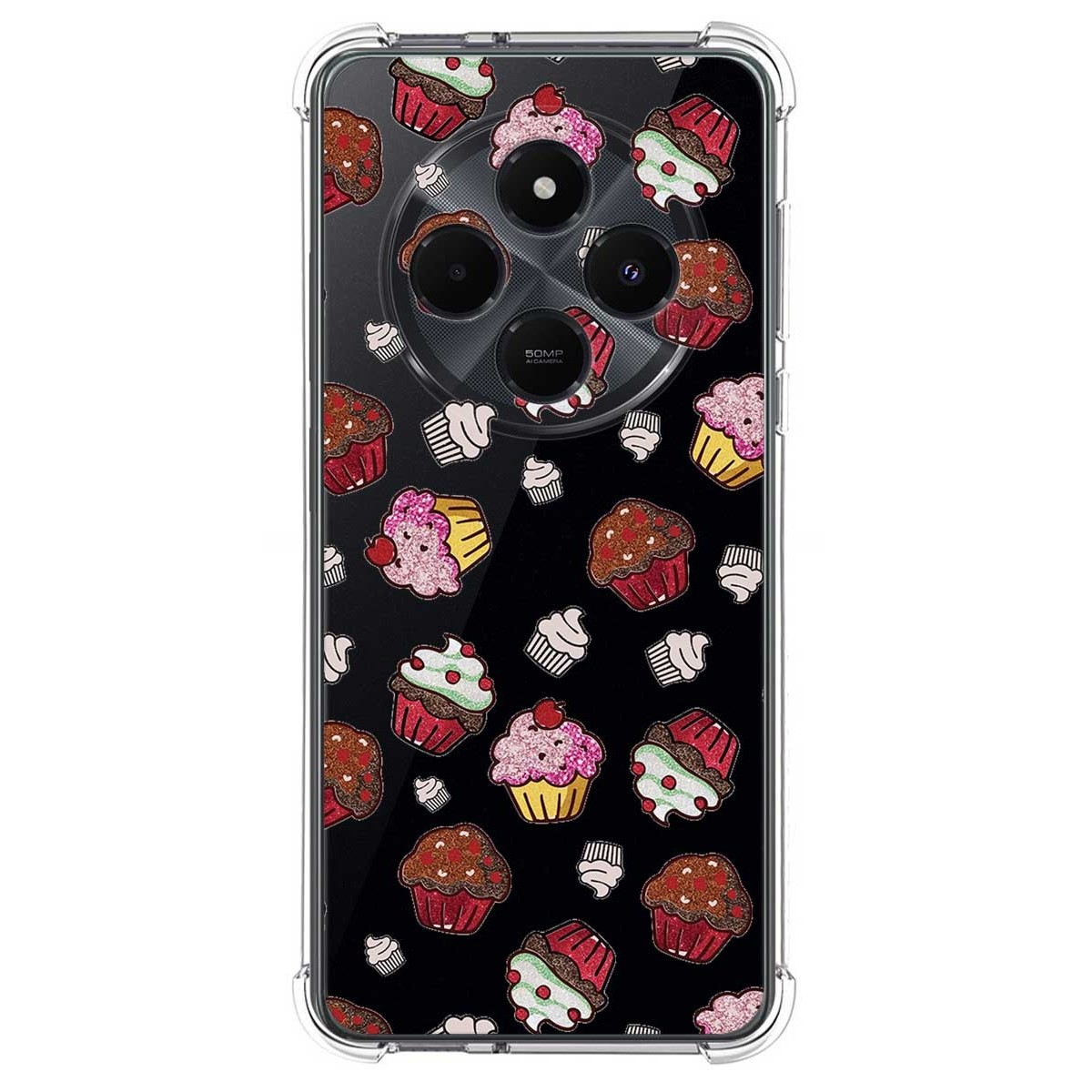 Funda Silicona Antigolpes para Xiaomi Poco C75 diseño Muffins Dibujos