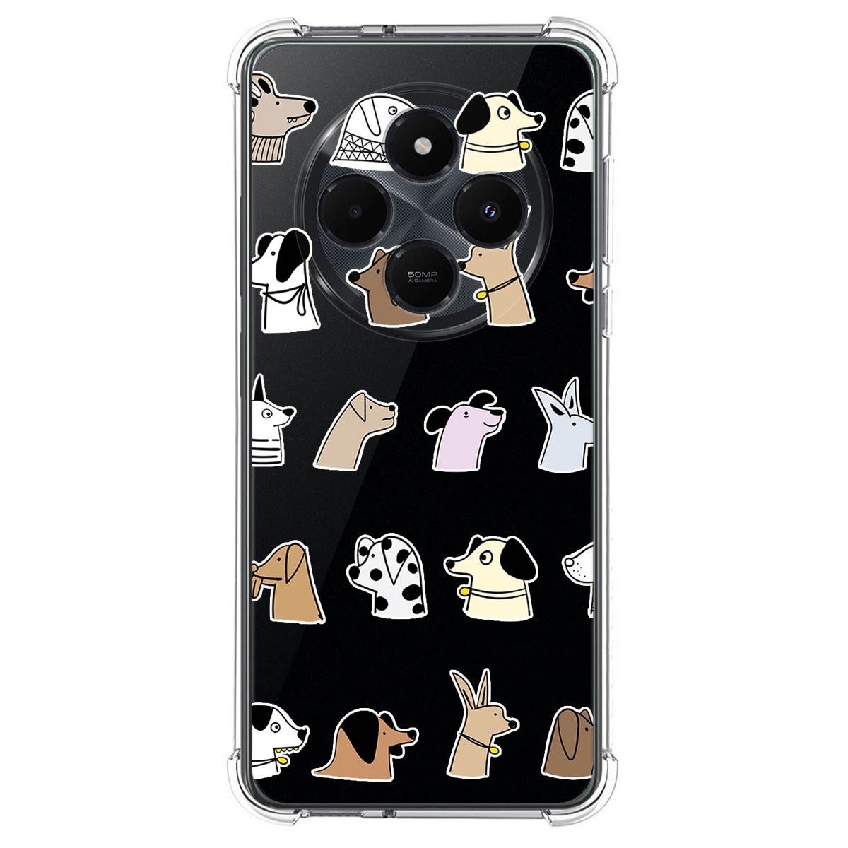 Funda Silicona Antigolpes para Xiaomi Poco C75 diseño Perros Dibujos