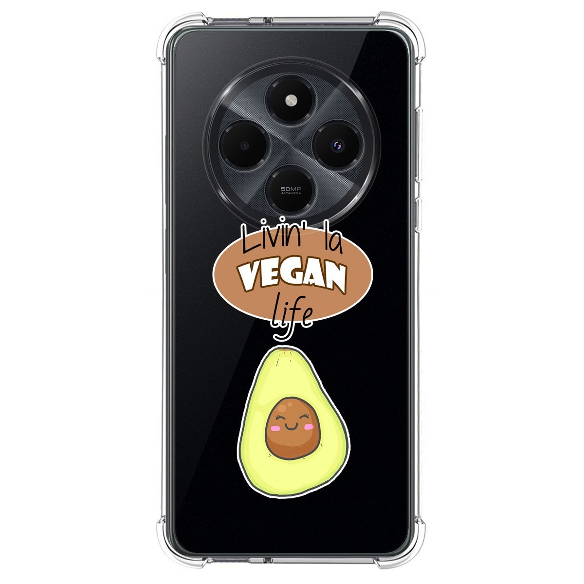 Funda Silicona Antigolpes para Xiaomi Poco C75 diseño Vegan Life Dibujos