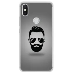 Funda Gel Tpu para Xiaomi Redmi S2 Diseño Barba Dibujos