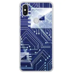 Funda Gel Tpu para Xiaomi Redmi S2 Diseño Circuito Dibujos