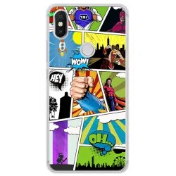 Funda Gel Tpu para Xiaomi Redmi S2 Diseño Comic Dibujos