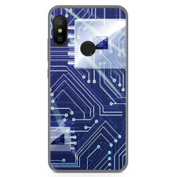 Funda Gel Tpu para Xiaomi Redmi 6 Pro / Mi A2 Lite Diseño Circuito Dibujos