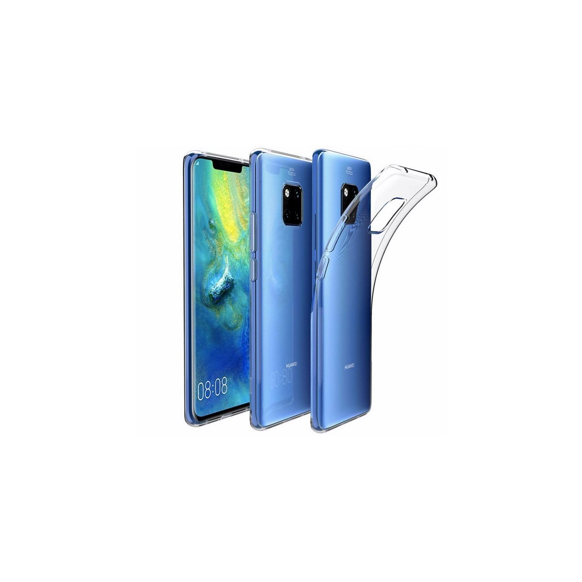 Funda de Silicona Suave Color Azul para Huawei Mate 20 Pro