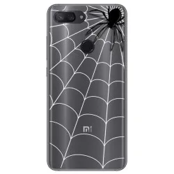 Funda Gel Transparente para Xiaomi Mi 8 Lite diseño Araña Dibujos