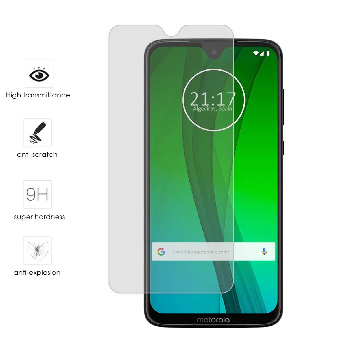 Protector Cristal Templado para Motorola Moto G7 / G7 Plus Vidrio