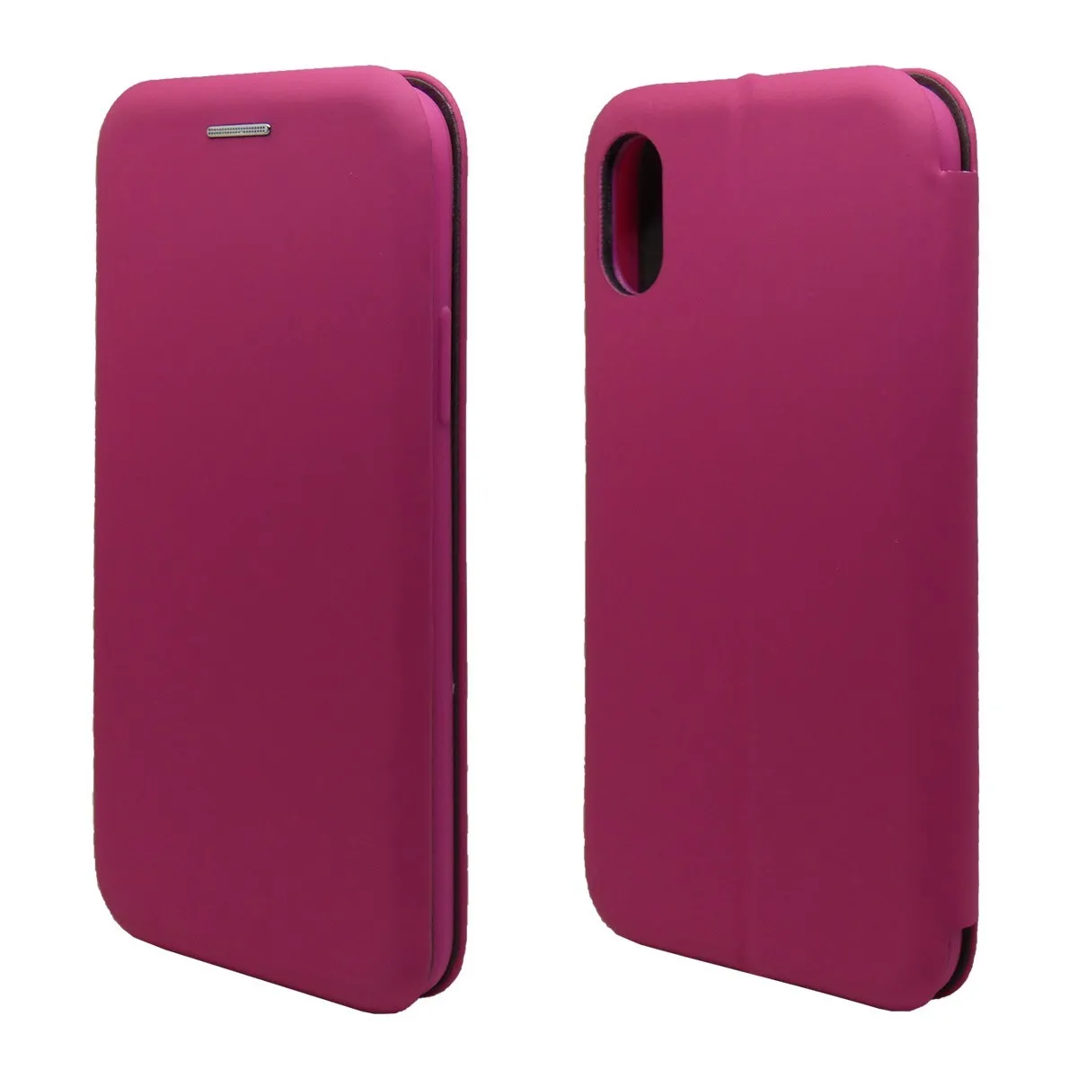 Funda Libro Soporte Magnética marca Vennus Rosa para Iphone  X / Xs