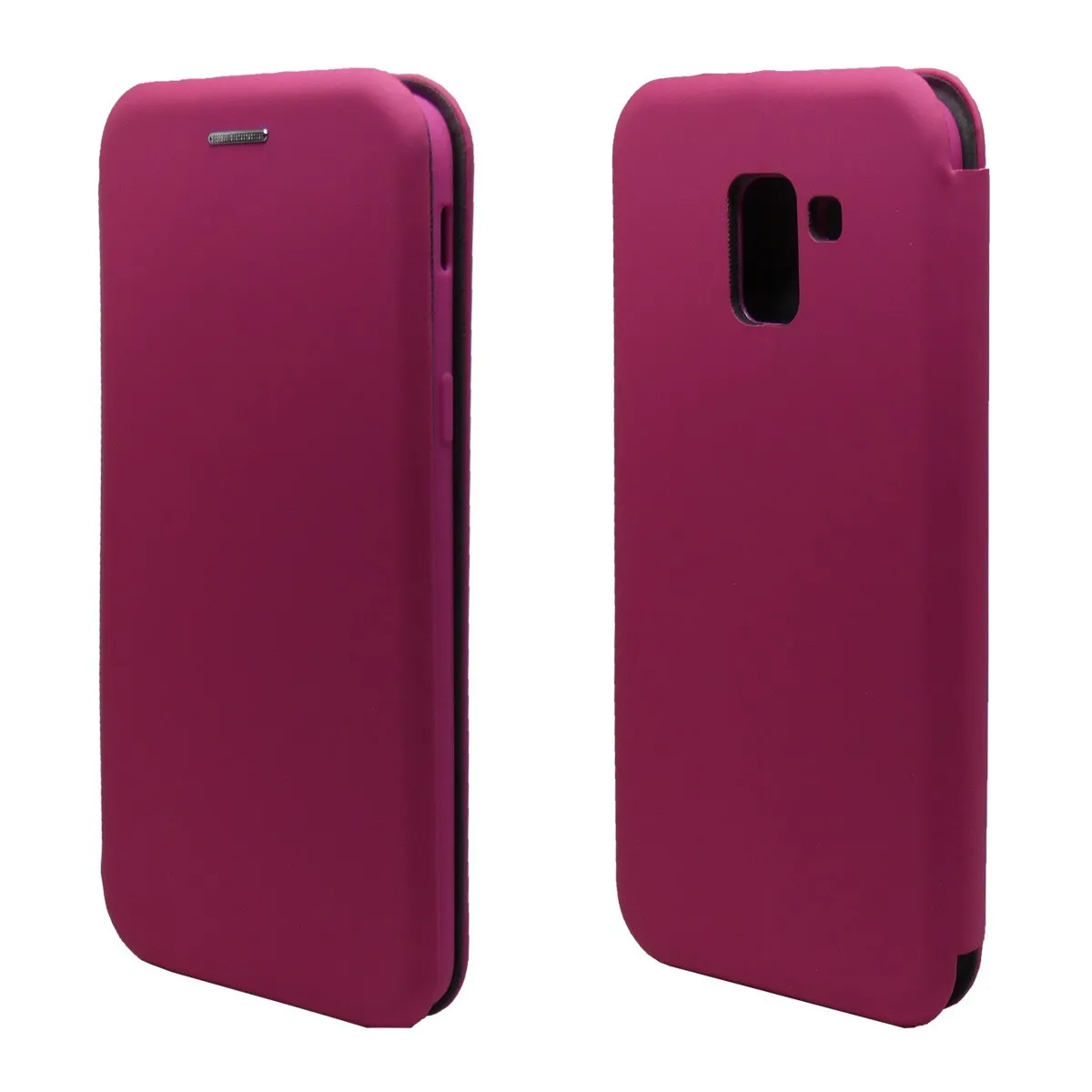 Funda Libro Soporte Magnética marca Vennus Rosa para Samsung Galaxy J6+ Plus