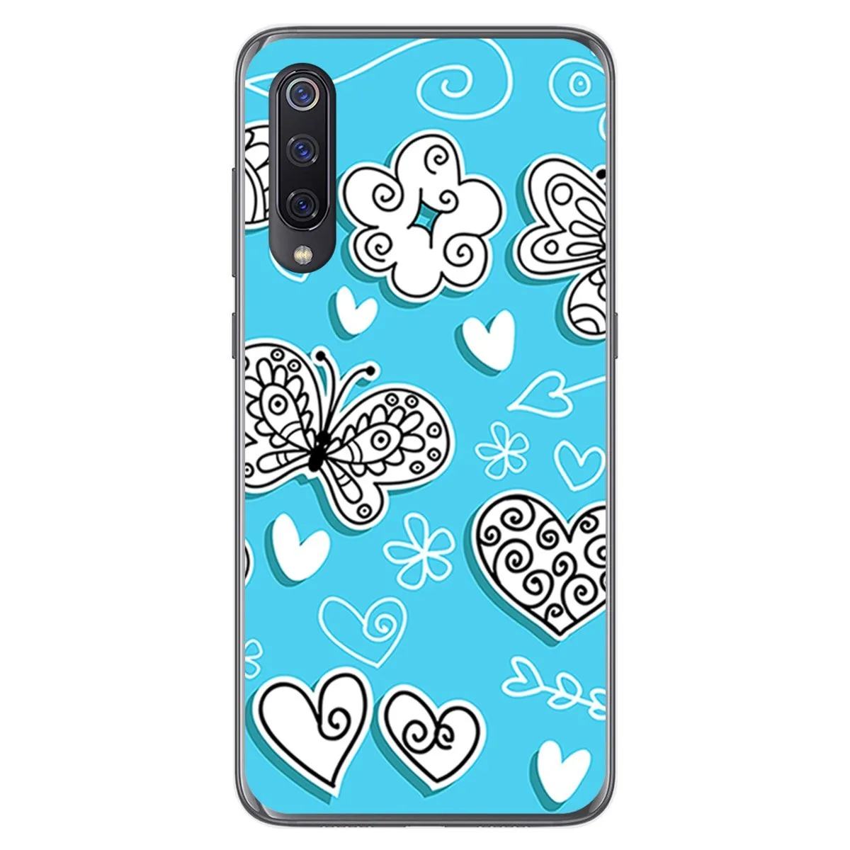 Funda Gel Tpu para Xiaomi Mi 9 diseño Mariposas Dibujos