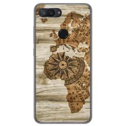 Funda Gel Tpu para Xiaomi Mi 8 Lite diseño Madera 07 Dibujos